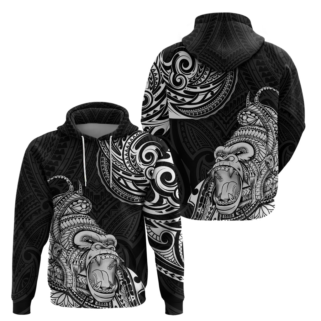 Hawaii Polynesian Hoodie Gorila Tatoo Polynesian Style - Wonder Print Shop