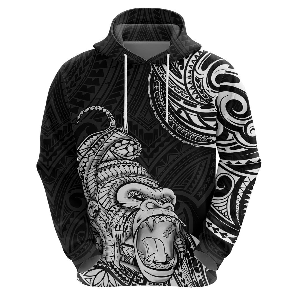 Hawaii Polynesian Hoodie Gorila Tatoo Polynesian Style - Wonder Print Shop