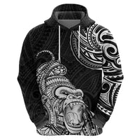 Hawaii Polynesian Hoodie Gorila Tatoo Polynesian Style - Wonder Print Shop