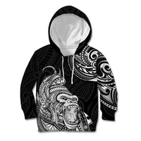 Hawaii Polynesian Kid Hoodie Gorila Tatoo Polynesian Style - Wonder Print Shop