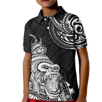 Hawaii Polynesian Kid Polo Shirt Gorila Tatoo Polynesian Style - Wonder Print Shop