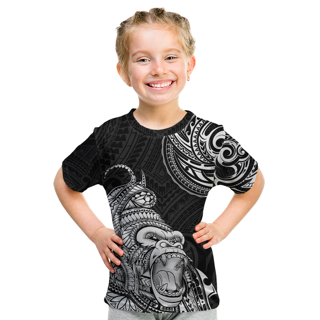 Hawaii Polynesian Kid T Shirt Gorila Tatoo Polynesian Style - Wonder Print Shop