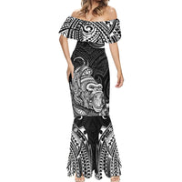 Hawaii Polynesian Mermaid Dress Gorila Tatoo Polynesian Style - Wonder Print Shop