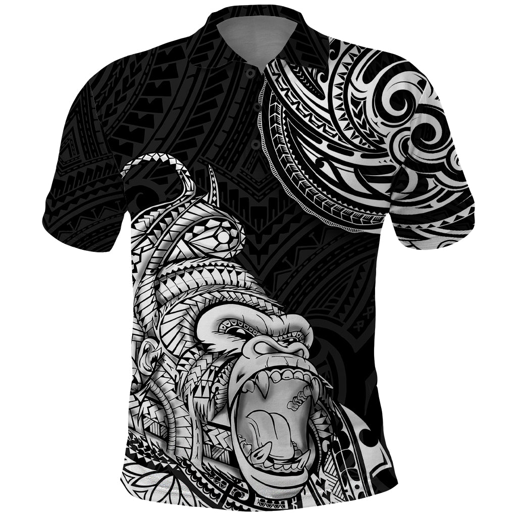 Hawaii Polynesian Polo Shirt Gorila Tatoo Polynesian Style - Wonder Print Shop
