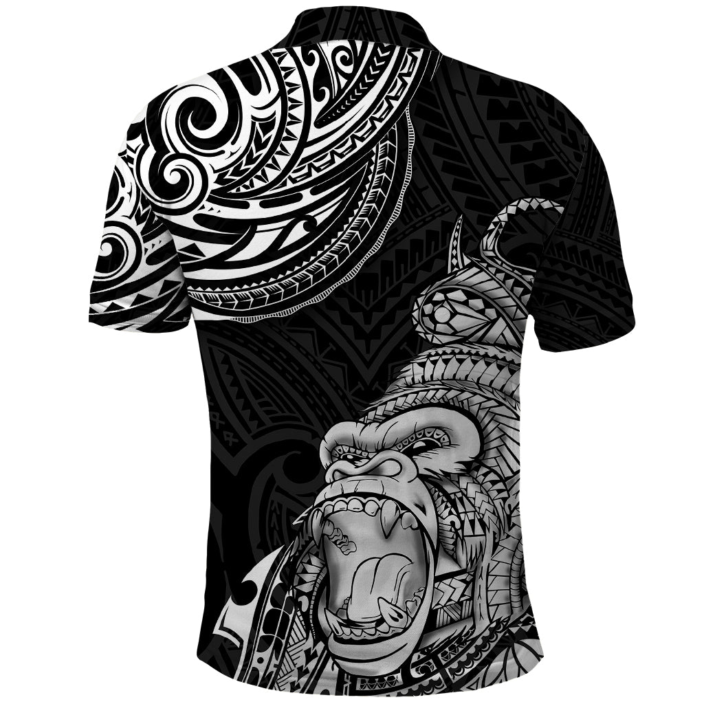 Hawaii Polynesian Polo Shirt Gorila Tatoo Polynesian Style - Wonder Print Shop