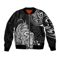 Hawaii Polynesian Sleeve Zip Bomber Jacket Gorila Tatoo Polynesian Style - Wonder Print Shop