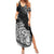 Hawaii Polynesian Summer Maxi Dress Gorila Tatoo Polynesian Style - Wonder Print Shop