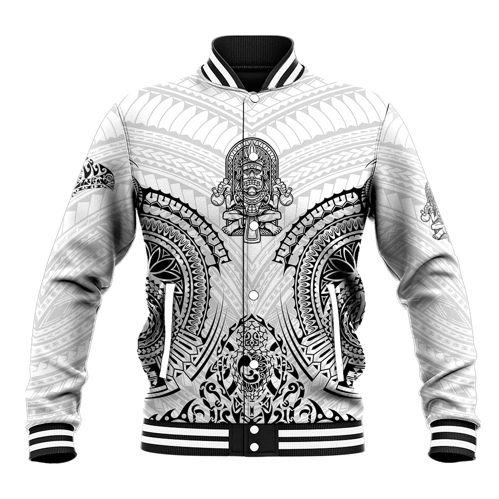 Hawaii Polynesian Baseball Jacket Warrior symbol - Wonder Print Shop