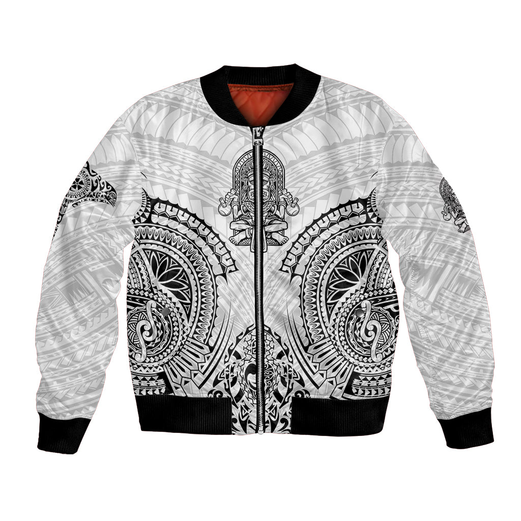 Hawaii Polynesian Bomber Jacket Warrior symbol - Wonder Print Shop