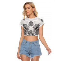 Hawaii Polynesian Raglan Cropped T Shirt Warrior symbol - Wonder Print Shop