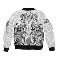 Hawaii Polynesian Sleeve Zip Bomber Jacket Warrior symbol - Wonder Print Shop