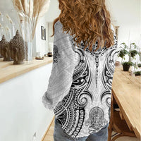 Hawaii Polynesian Women Casual Shirt Warrior symbol - Wonder Print Shop