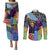 Skull Pattern Couples Matching Puletasi Dress and Long Sleeve Button Shirts Colorful Skull Pattern Mix - Wonder Print Shop