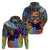 Skull Pattern Hoodie Colorful Skull Pattern Mix - Wonder Print Shop