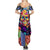 Skull Pattern Summer Maxi Dress Colorful Skull Pattern Mix - Wonder Print Shop