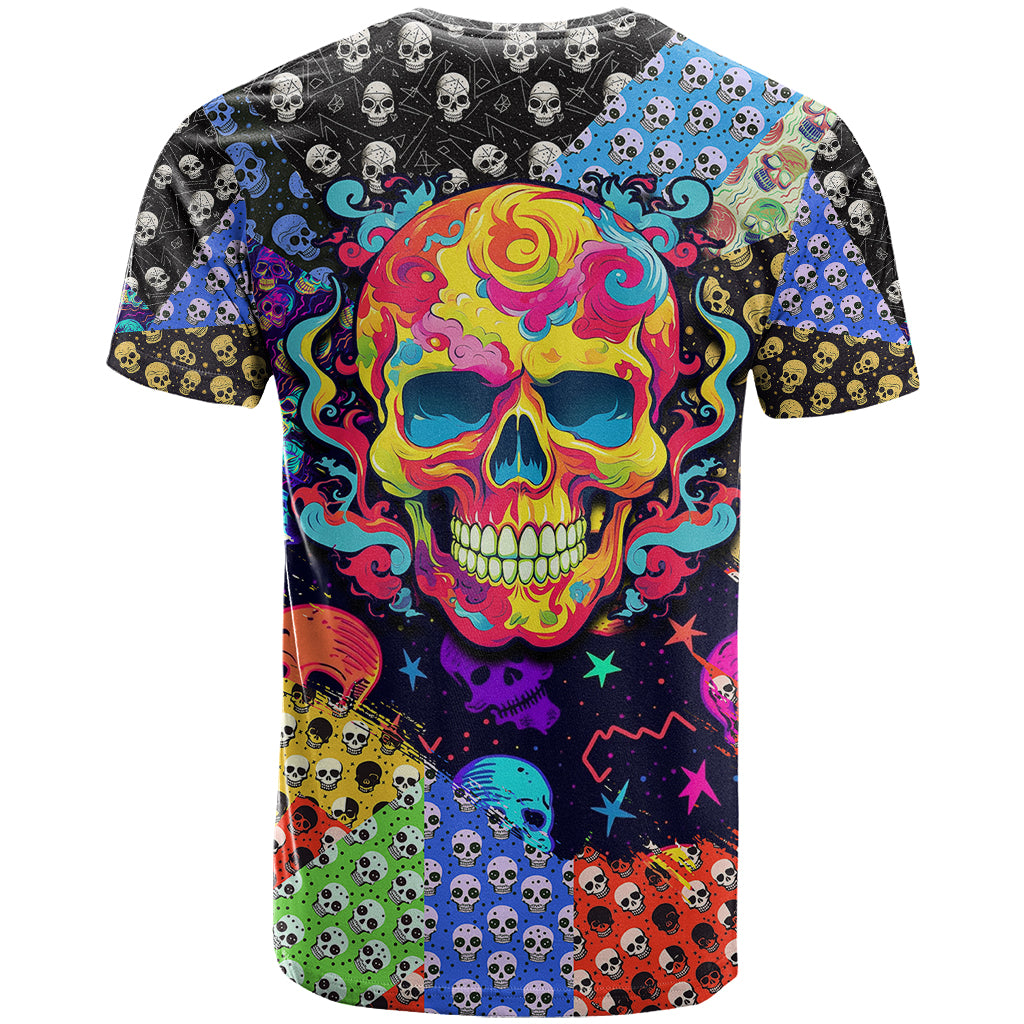 Skull Pattern T Shirt Colorful Skull Pattern Mix - Wonder Print Shop