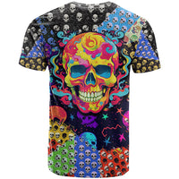 Skull Pattern T Shirt Colorful Skull Pattern Mix - Wonder Print Shop