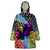 Skull Pattern Wearable Blanket Hoodie Colorful Skull Pattern Mix - Wonder Print Shop