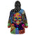 Skull Pattern Wearable Blanket Hoodie Colorful Skull Pattern Mix - Wonder Print Shop