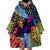 Skull Pattern Wearable Blanket Hoodie Colorful Skull Pattern Mix - Wonder Print Shop