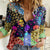 Skull Pattern Women Casual Shirt Colorful Skull Pattern Mix - Wonder Print Shop