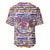 Haiti Christmas Baseball Jersey with Blue Red Yellow Xmas Santa Sleigh and Coat of Arms - Wonder Print Shop