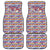Haiti Christmas Car Mats with Blue Red Yellow Xmas Santa Sleigh and Coat of Arms - Wonder Print Shop