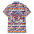 Haiti Christmas Family Matching Mermaid Dress and Hawaiian Shirt with Blue Red Yellow Xmas Santa Sleigh and Coat of Arms - Wonder Print Shop