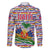 Haiti Christmas Family Matching Off The Shoulder Long Sleeve Dress and Hawaiian Shirt with Blue Red Yellow Xmas Santa Sleigh and Coat of Arms - Wonder Print Shop