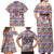 Haiti Christmas Family Matching Off Shoulder Maxi Dress and Hawaiian Shirt with Blue Red Yellow Xmas Santa Sleigh and Coat of Arms - Wonder Print Shop