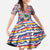 Haiti Christmas Family Matching Puletasi and Hawaiian Shirt with Blue Red Yellow Xmas Santa Sleigh and Coat of Arms - Wonder Print Shop