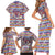 Haiti Christmas Family Matching Short Sleeve Bodycon Dress and Hawaiian Shirt with Blue Red Yellow Xmas Santa Sleigh and Coat of Arms - Wonder Print Shop