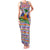 Haiti Christmas Family Matching Tank Maxi Dress and Hawaiian Shirt with Blue Red Yellow Xmas Santa Sleigh and Coat of Arms - Wonder Print Shop