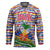 Haiti Christmas Hockey Jersey with Blue Red Yellow Xmas Santa Sleigh and Coat of Arms - Wonder Print Shop