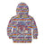 Haiti Christmas Kid Hoodie with Blue Red Yellow Xmas Santa Sleigh and Coat of Arms - Wonder Print Shop
