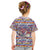 Haiti Christmas Kid T Shirt with Blue Red Yellow Xmas Santa Sleigh and Coat of Arms - Wonder Print Shop