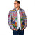 Haiti Christmas Padded Jacket with Blue Red Yellow Xmas Santa Sleigh and Coat of Arms - Wonder Print Shop