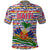 Haiti Christmas Polo Shirt with Blue Red Yellow Xmas Santa Sleigh and Coat of Arms - Wonder Print Shop