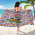 Haiti Christmas Sarong with Blue Red Yellow Xmas Santa Sleigh and Coat of Arms - Wonder Print Shop