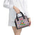 Haiti Christmas Shoulder Handbag with Blue Red Yellow Xmas Santa Sleigh and Coat of Arms - Wonder Print Shop