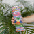 Haiti Christmas Skinny Tumbler with Blue Red Yellow Xmas Santa Sleigh and Coat of Arms - Wonder Print Shop