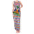 Haiti Christmas Tank Maxi Dress with Blue Red Yellow Xmas Santa Sleigh and Coat of Arms - Wonder Print Shop