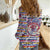 Haiti Christmas Women Casual Shirt with Blue Red Yellow Xmas Santa Sleigh and Coat of Arms - Wonder Print Shop