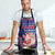 Haiti Christmas Apron with Blue Red Xmas Santa Snowflake and Map - Wonder Print Shop