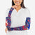 Haiti Christmas Arm Sleeves with Blue Red Xmas Santa Snowflake and Map - Wonder Print Shop