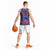 Haiti Christmas Basketball Jersey with Blue Red Xmas Santa Snowflake and Map - Wonder Print Shop