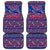 Haiti Christmas Car Mats with Blue Red Xmas Santa Snowflake and Map - Wonder Print Shop