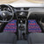 Haiti Christmas Car Mats with Blue Red Xmas Santa Snowflake and Map - Wonder Print Shop
