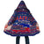 Haiti Christmas Cloak with Blue Red Xmas Santa Snowflake and Map - Wonder Print Shop