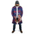 Haiti Christmas Cloak with Blue Red Xmas Santa Snowflake and Map - Wonder Print Shop